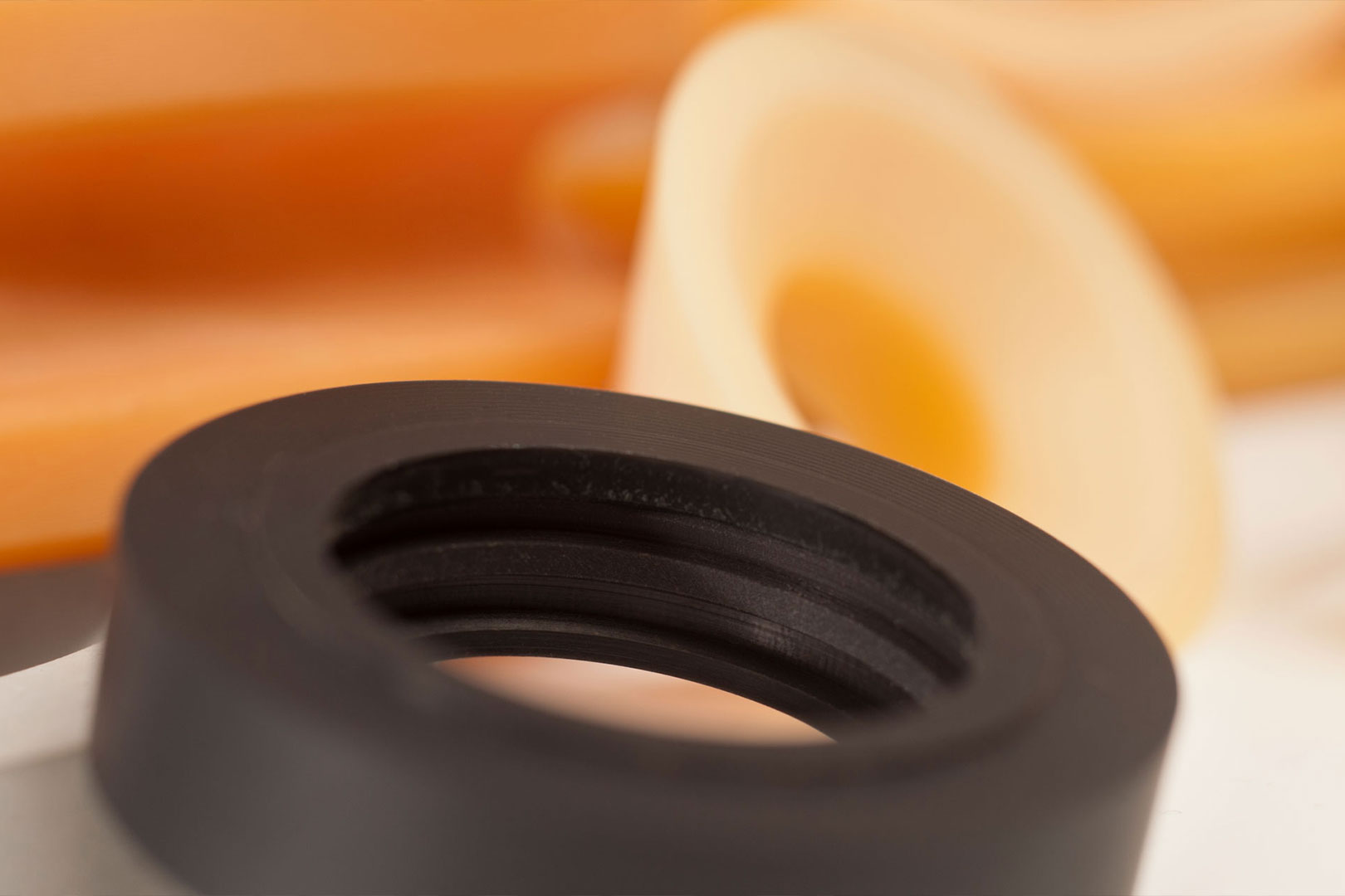 Detailansicht von einem Polyurethan Drehteil