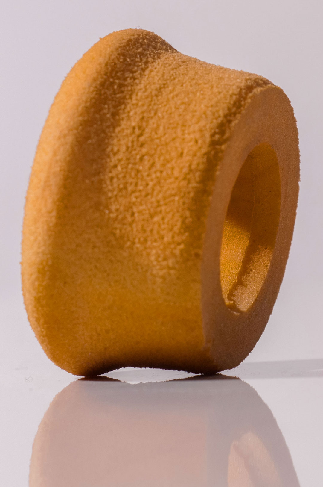 Ein Kunststoffdrehteil aus zelligen Polyurethan